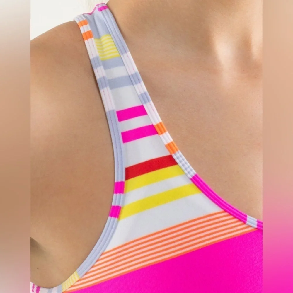 Lululemon Cool Striped Running Workout Racerback Tank
